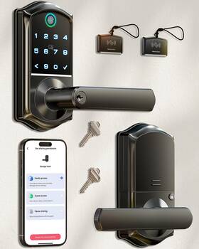 Ve019 Veise 975331688750 Fingerprint Smart Lock 7-in-1 Keyless Entry Door With Handle App