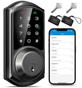Veise 975331688910 Smart Deadbolt With App Control Keyless Entry Lock For Front Doo