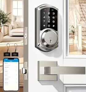 Veise 975331688934 Smart Locks With 2 Lever Handle Set App Control Keyless Entry Door Lock El