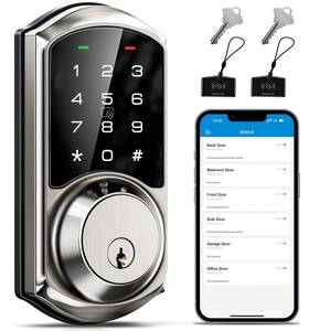 Veise 975331689191 Smart Deadbolt With App Control Keyless Entry Lock For Front Doo
