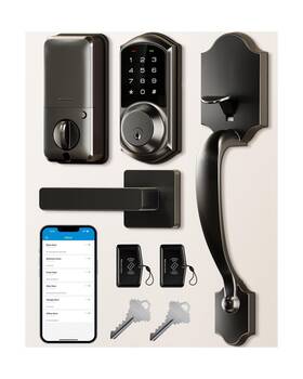 Veise 975331689283 Smart Front Door Lock Set App Control Keyless Entry Deadbolt With Lev