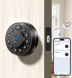 Veise 975331689436 Fingerprint Smart Locks 7-in-1 Keyless Entry Door Lock App Control Electro