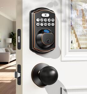 Veise 975331689917 Fingerprint Door Lock With 2 Knobs - Keyless Entry