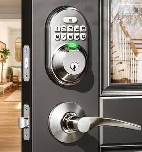 Veise 975331689986 Fingerprint Door Lock With 2 Lever Handles - Keyless Entry K