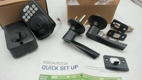 Ks02b Veise Fingerprint Door Lock With 2 Lever Handles Matte Black