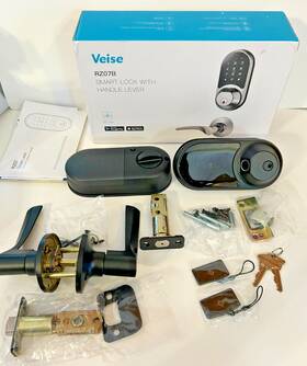 Rz07b Veise Smart Lock With Handle Lever Matte Black Read