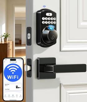 Ve012w-l Veise Built-in Wi-fi Fingerprint Smart Lock With Lever Handle Set App