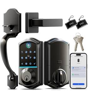 Ve017-h Veise Fingerprint Smart Front Door Lock Set App Control Keyless Entry Matte Black