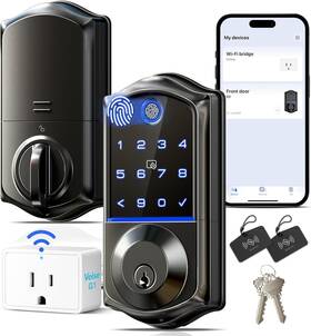 Veise-2025231 Veise Wi-fi Keyless Entry Door Lock With Fingerprint Remote App Control Smart