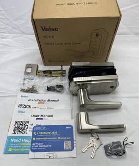 Ve019 Veise Veo19 Fingerprint Smart Lever Lock - Keypad Keyless Door Satin Nickel