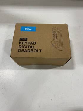 Zs01 Veise Keypad Digital Deadbolt Matte Black Keyless Door Lock Install Kit