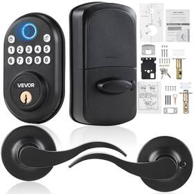 Ds50pro Vevor Fingerprint Door Lock With Level Handles Keyless Entry Password