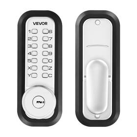 Jxmmsysqxqrsniu67001 Vevor Mechanical Keyless Entry Door Lock Keypad Knob 4-7 Digits Code Silver