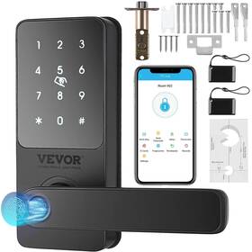 Lyznsmbsbssz315w6v9 Vevor 5-in-1 Keyless Entry Smart Lock - Fingerprint Deadbolt With App Control Id Card