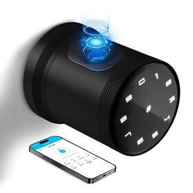Vicmeon 791974006555 Smart Biometric Door Knob Fingerprint Lock With Voice Function Aluminu