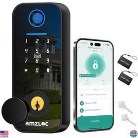 Amz003 Visit The Amzloc Store Smart Door Lock Fingerprint Keyless Entry Deadbolt