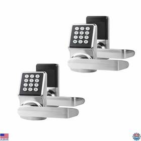 B0cryzxpf2 Visit The Cielsa Dawn Store Brushed Nickel Keypad Door Lock Set - 2-pack Digital Keyless Entry And Handle