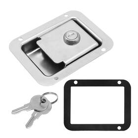 Xlj375 Vkinman Trailer Door Latch Stainless Steel Paddle Flush Mount