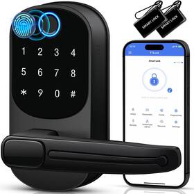 Volibel 733810071822 Smart Fingerprint Keypad Key Door Lock With Handle And Phone App