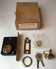 W7800-us4 Welch Nos Mortise Deadlock Brass Front Backset High