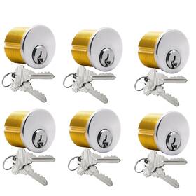 Wlc-24 Wahlinparts 6pcs Door Replacement Mortise Cylinder Locks 1-1/8 Inch Sc1 Keyway Kd For Home