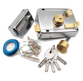 Wanlian 798607614255 Home Door Vertical Keyway Cylinder Deadbolt Rim Lock Set Exterior Safety