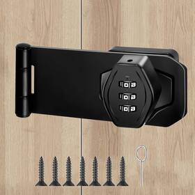 Wayda 313052564551 Mechanical Password Rotary Hasp Locks 3 Digit Keyless Combination Lock For Cabi