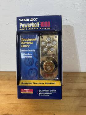 Weiser 083978604852 Lock Powerbolt 1000 Touchpad Keyless Entry Deadbolt New Open Box Complete