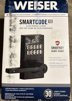 Ged92600-004 Weiser Smartcode 10 Matte Black Keyless Electronic Entry Deadbolt