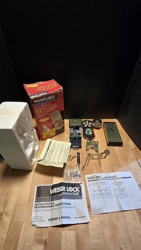 Ed9470x3kdvp Weiser Lock Vintage Powerbolt Electronic Deadbolt Keyless Bright Brass Touchpad