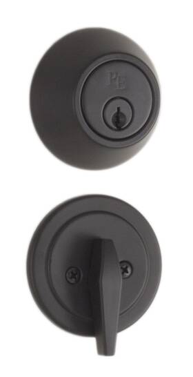 00271-2-2fr22 Weslock 271 Solid Brass Single Cylinder Keyed Entry Deadbolt - Black