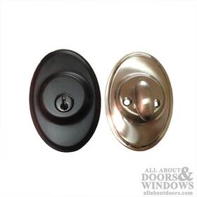 02771-1-nsl23 Weslock Deadbolt Spilt Finish Satin Nickel Thumb Turn With Oil Rub Bronze Lock