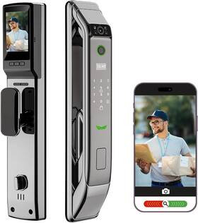 Rl13 Wetcs Smart Wi-fi Door Lock With 3d Face Recognition Fingerprint Passcode Ic Card &
