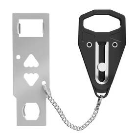 Winsoon 445054571510 Portable Door Lock Black Home Security Travel Lockdown Locks For Addit