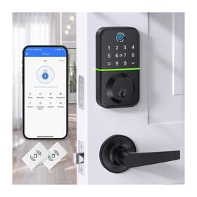 Wisegear 709226965659 Keypad Door Lock With Handle Set Fingerprint Deadbolt Smart 2 Leve
