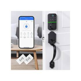 T17p Wisegear Deadbolt Smart Lock With Handle Set Fingerprint Keypad Locks For Front