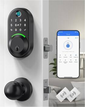 T18k Wisegear Keypad Smart Lock With Knob Set Keyless Entry Door Deadbolt
