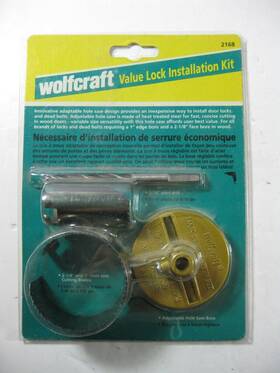 2168 Wolfcraft New In Package Value Door Lock And Deadbolt Install Kit