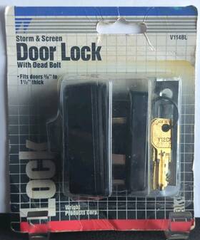 V114bl Wright Products Keyed Storm Door Surface Deadlock Black 038462045123