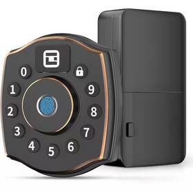 Wrightmaster 313021927905 5-in-1 Aluminum Smart Lock Deadbolt With Biometric Anti-peep Keypad App And Ic C