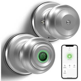 Gbk0102s Wrightmaster 3 In 1 Aluminum Smart Lock Deadbolt With App Biometric Door Knob Keyless Entry