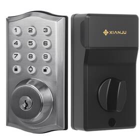 Xj-d5p-sn Xianju Keyless Entry Door Lock With Keypad Auto Voice Prompt Smart Deadbolt