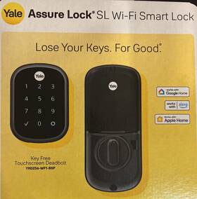 Yale 081023093200 Assure Lock Sl With Z-wave Key-free Touchscreen Deadbolt Black Suede
