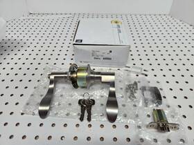 Yale 081023170345 73kw Us15 Ka5 Ada Lh Keowee Lever Left Hand Keyed Entry Lock Satin Nickel