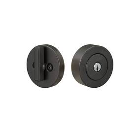 4881s19fr Yale Home Flat Round Single Cylinder Black Suede Deadbolt