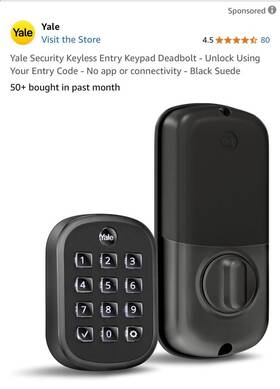 Yale 726084715226 Home Assure Lock Security Keyless Entry Keypad Deadbolt
