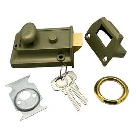 B-77-enb-pb-60 Yale Door Lock 77 Traditional Standard Nightlatch Enb Brass No Screws