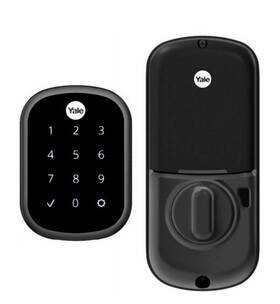 B-yrd256-cba-vl-bsp Yale Assure Lock Sl Keyless Deadbolt And Valdosta Lever Combo Set Black Suede