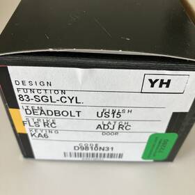 83-sgl-cyl Yale D9810n31 Yh Deadbolt Fls Rc Adj Us15 Ka6 Single Cylinder New