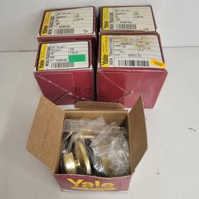 Hs4881302 Yale Lot Of 5 New Traditions 820 Sing Cylinder Deadbolt Us3 Polish Brass No Keys